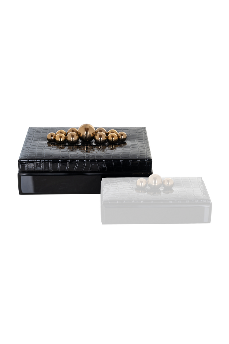 Rectangular Black Storage Box | OROA Nina | Woodfurniture.com