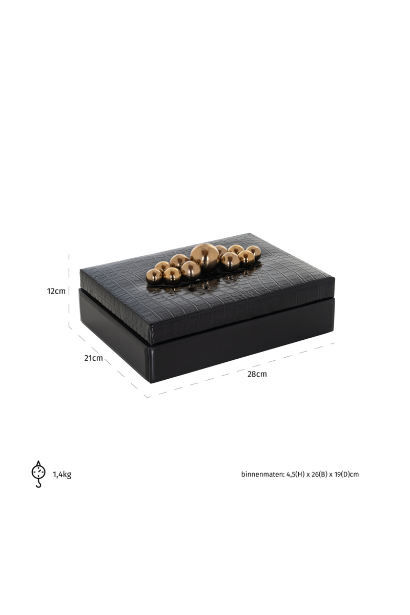 Rectangular Black Storage Box | OROA Nina | Woodfurniture.com