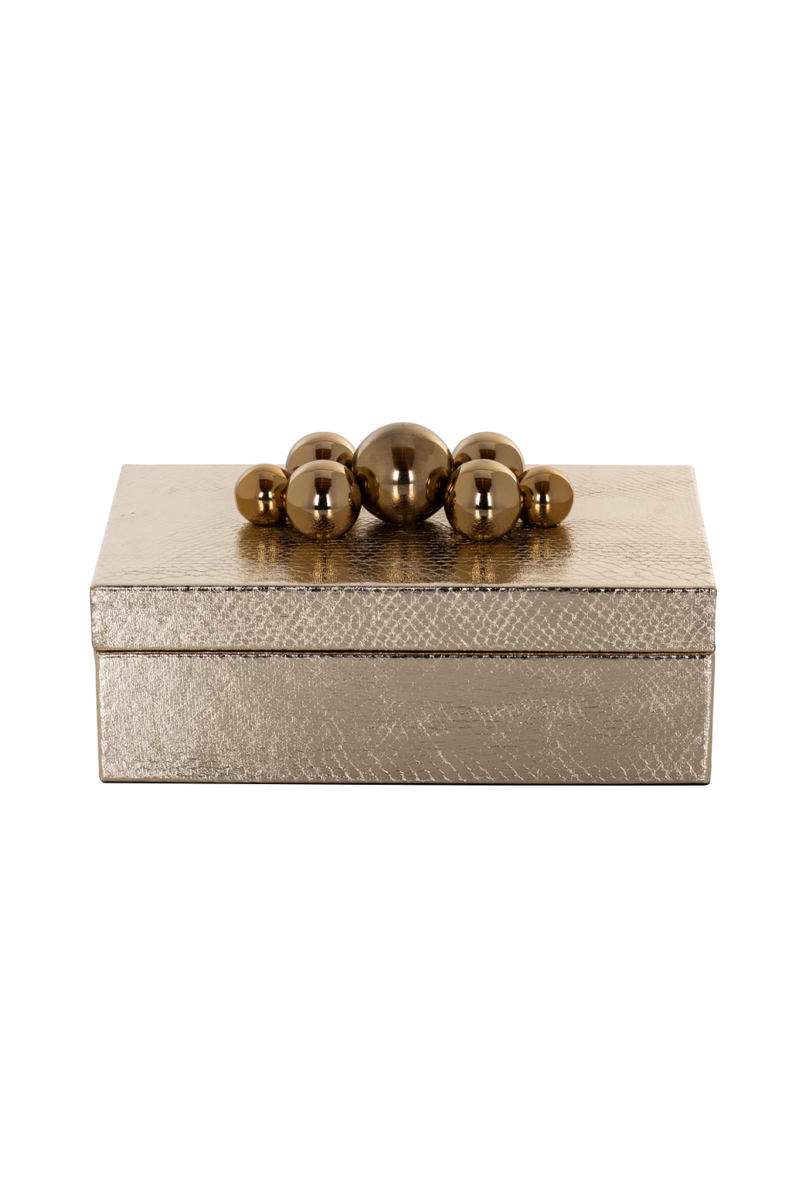 Gold Contemporary Storage Box | OROA Norah | Woodfurniture.com