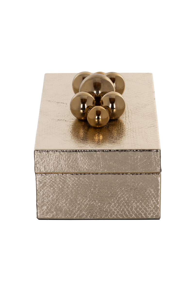 Gold Contemporary Storage Box | OROA Norah | Woodfurniture.com