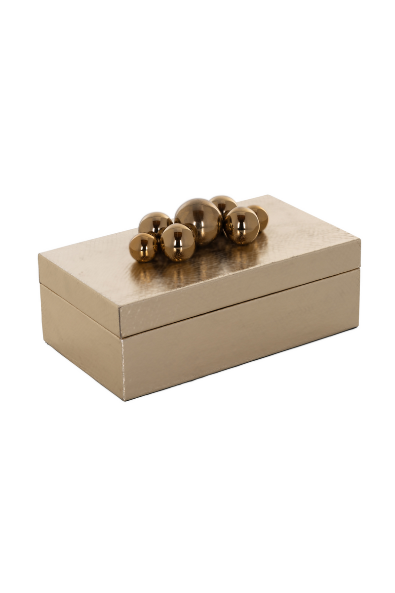 Gold Contemporary Storage Box | OROA Norah | Woodfurniture.com