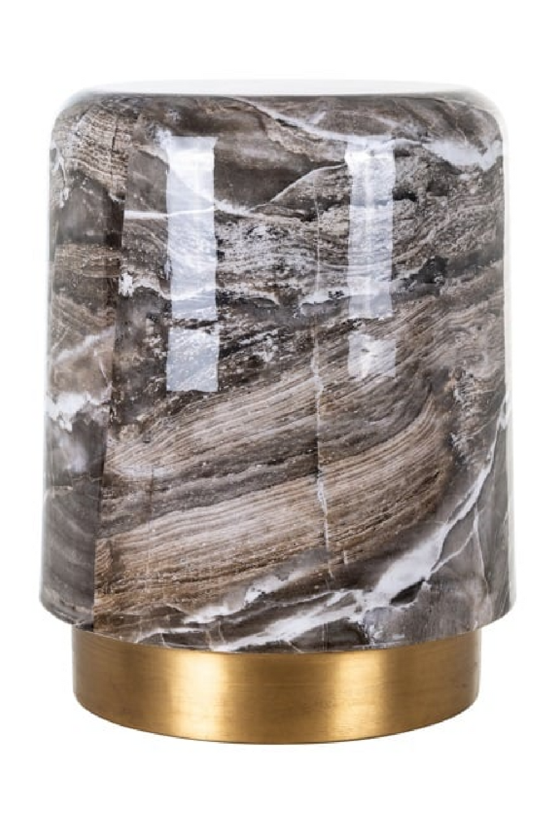 Gray Marbled End Table | OROA Axelle | Woodfurniture.com