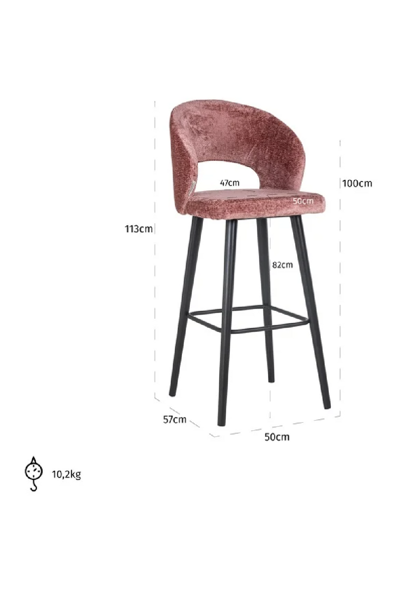 Cut-Out Bar Stool | OROA Savoy | Woodfurniture.com