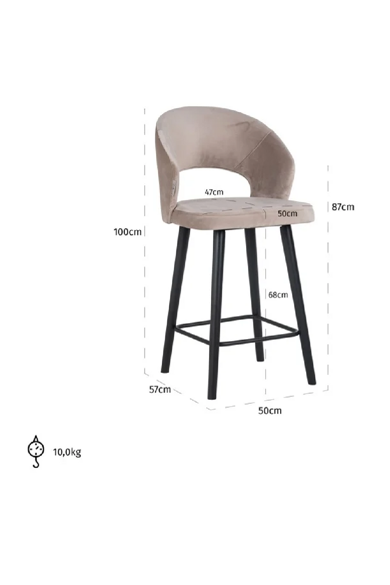 Cut-Out Counter Stool | OROA Savoy | Woodfurniture.com