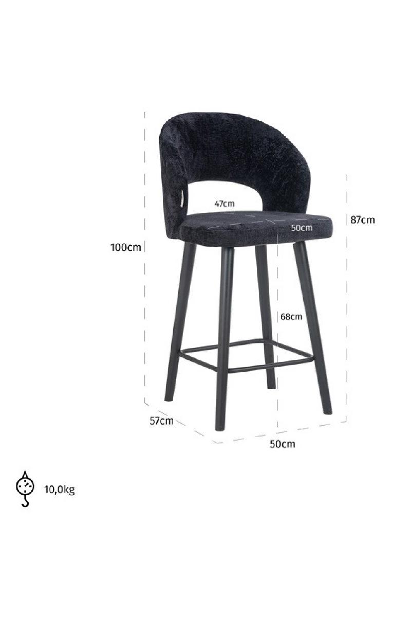 Cut-Out Modern Counter Stool | OROA Savoy | Woodfurniture.com