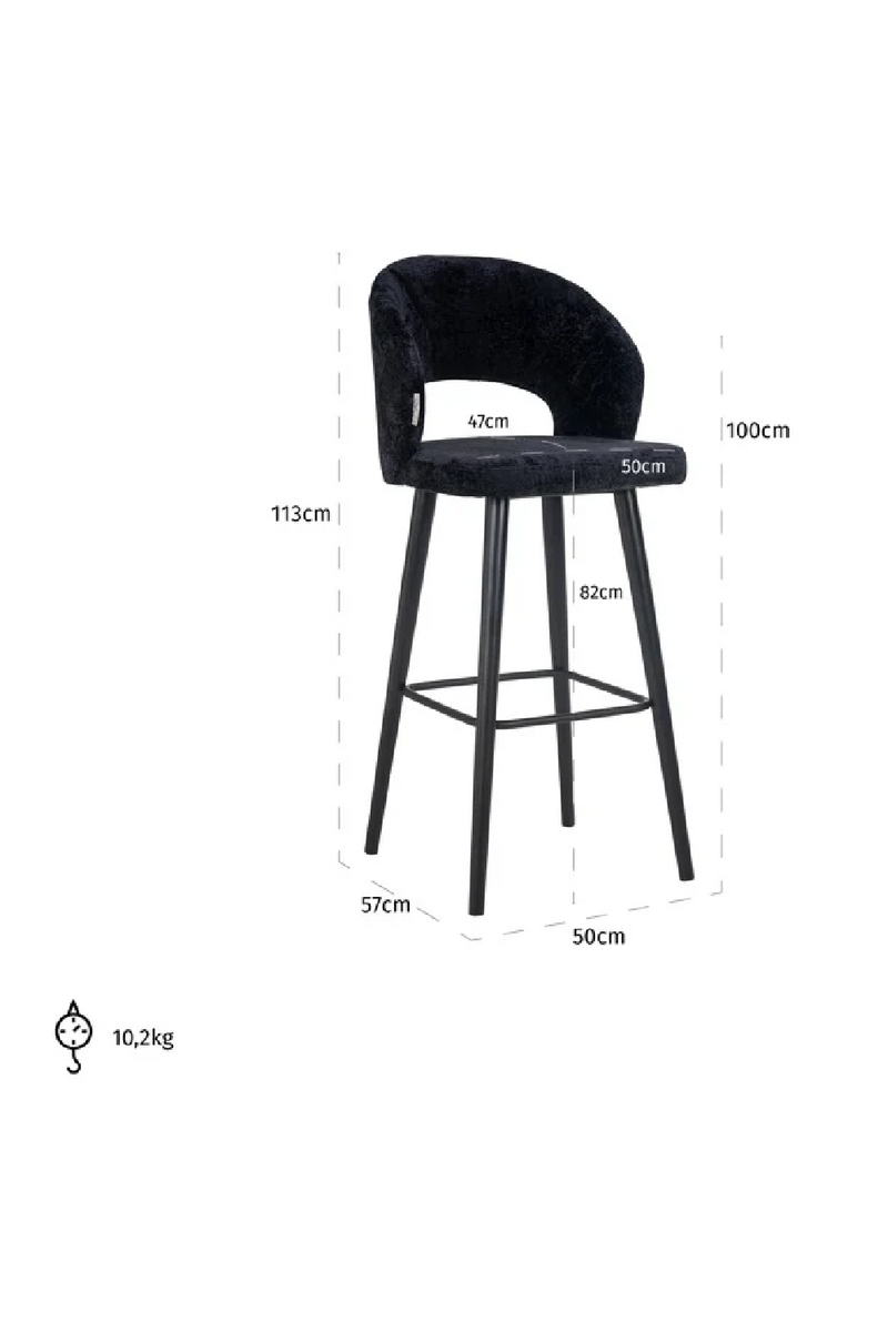 Cut-Out Bar Stool | OROA Savoy | Woodfurniture.com