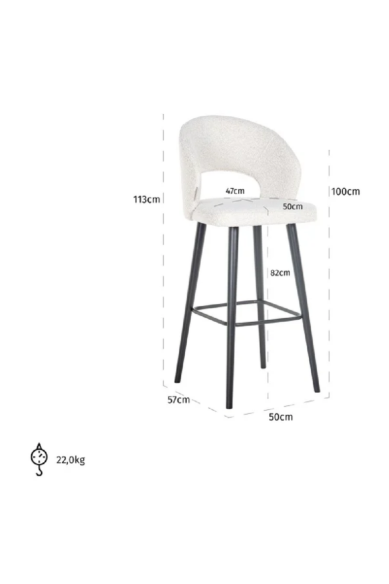 Cut-Out Bar Stool | OROA Savoy | Woodfurniture.com