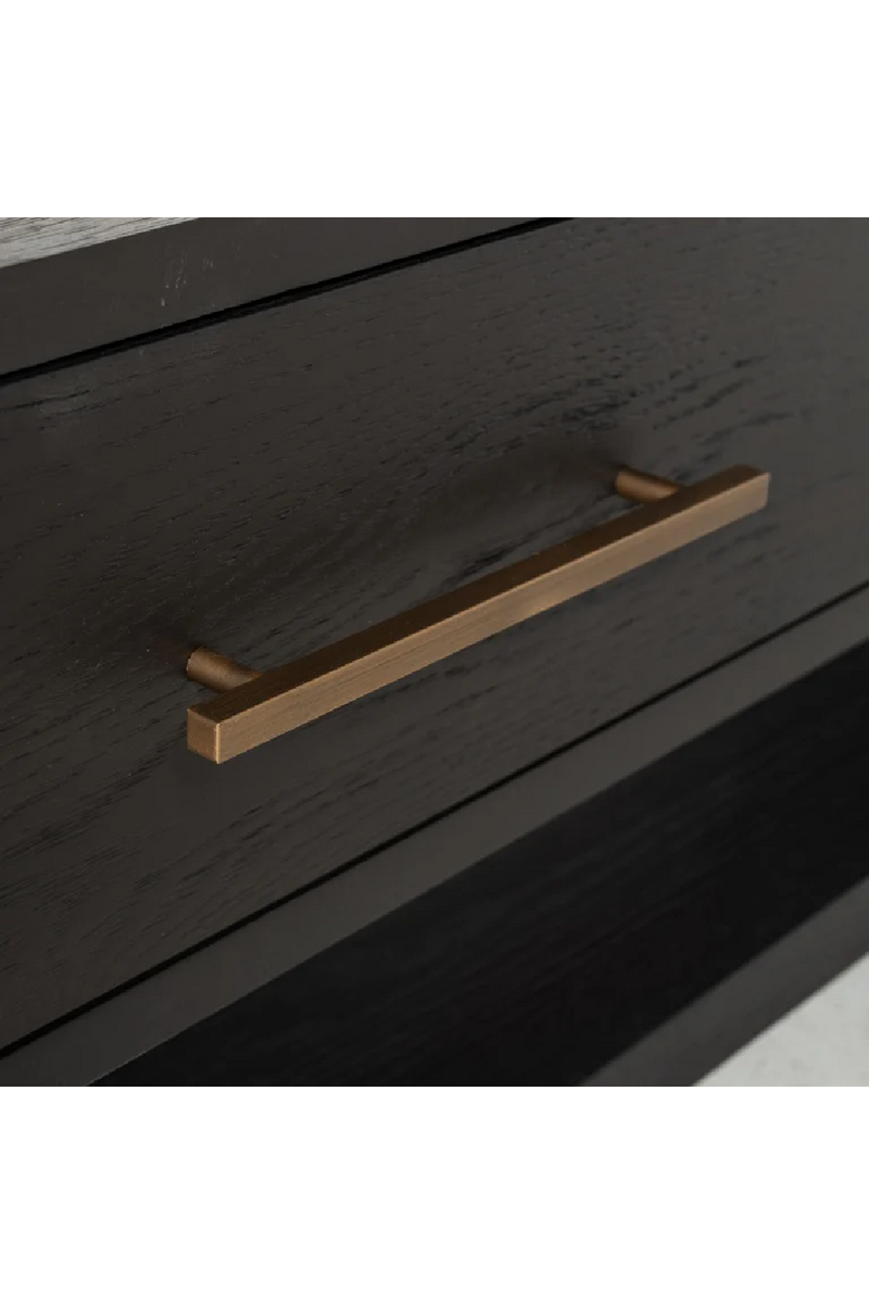 Black Oak 3-Drawer TV Unit | OROA Cambon | Woodfurniture.com