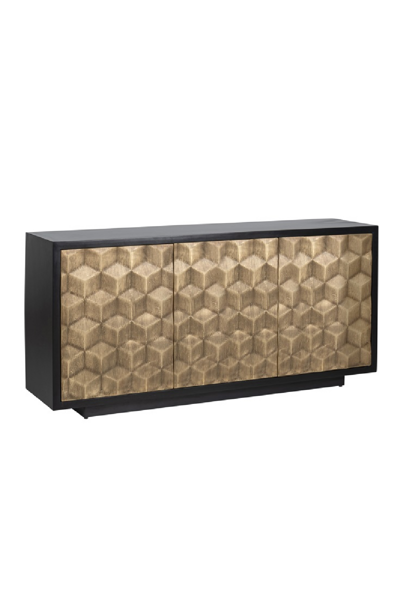 Brass Geometric Pattern Sideboard | OROA Esher  | Woodfurniture.com