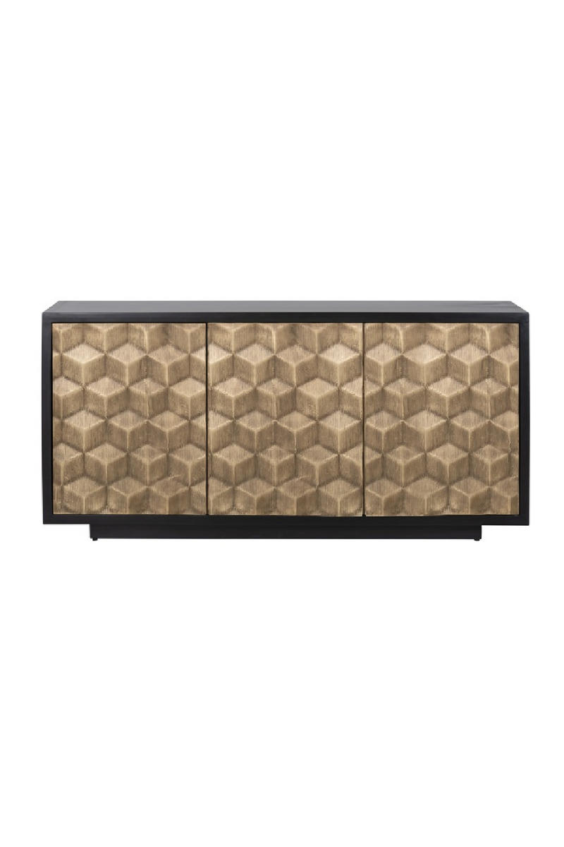 Brass Geometric Pattern Sideboard | OROA Esher  | Woodfurniture.com