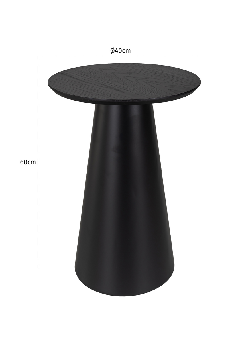 Black Pedestal End Table | OROA Jazz | Woodfurniture.com