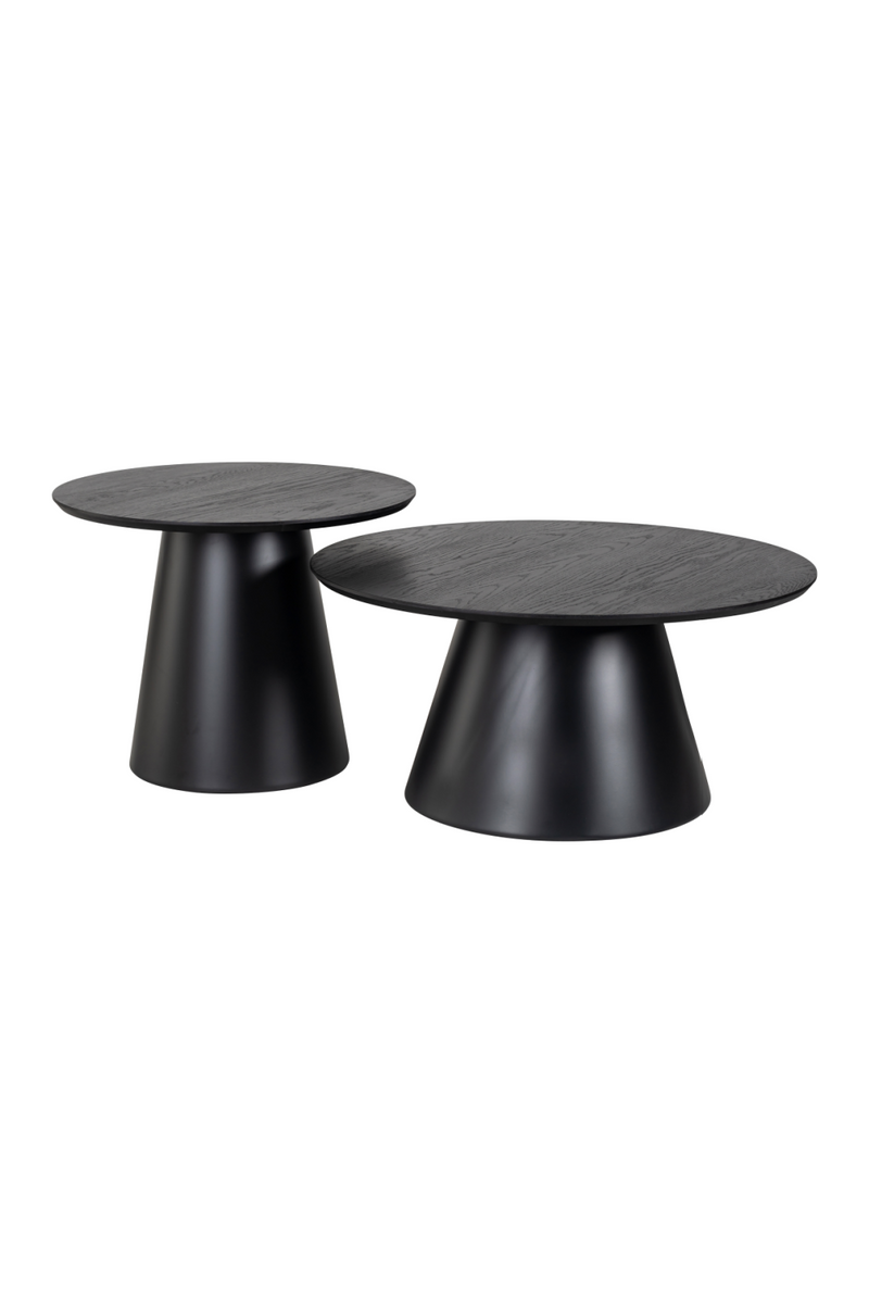 Black Pedestal Coffee Table Set (2) | OROA Jazz | Woodfurniture.com