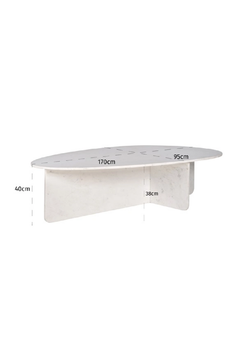 White Marble Coffee Table | OROA Brandon | Woodfurniture.com