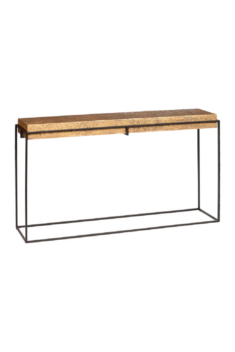 Rustic Gold Console Table | OROA Dover | Woodfurniture.com