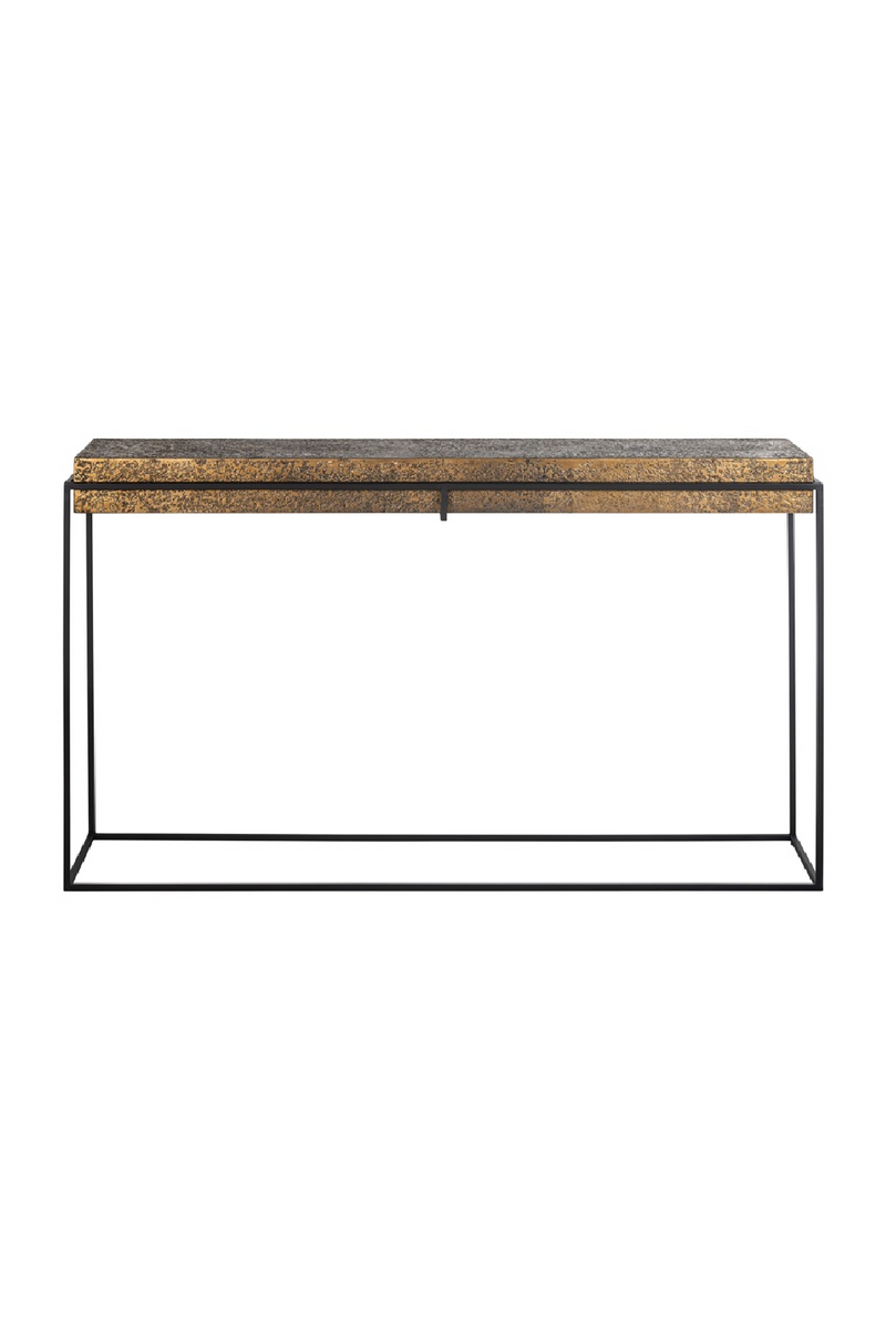 Rustic Gold Console Table | OROA Dover | Woodfurniture.com