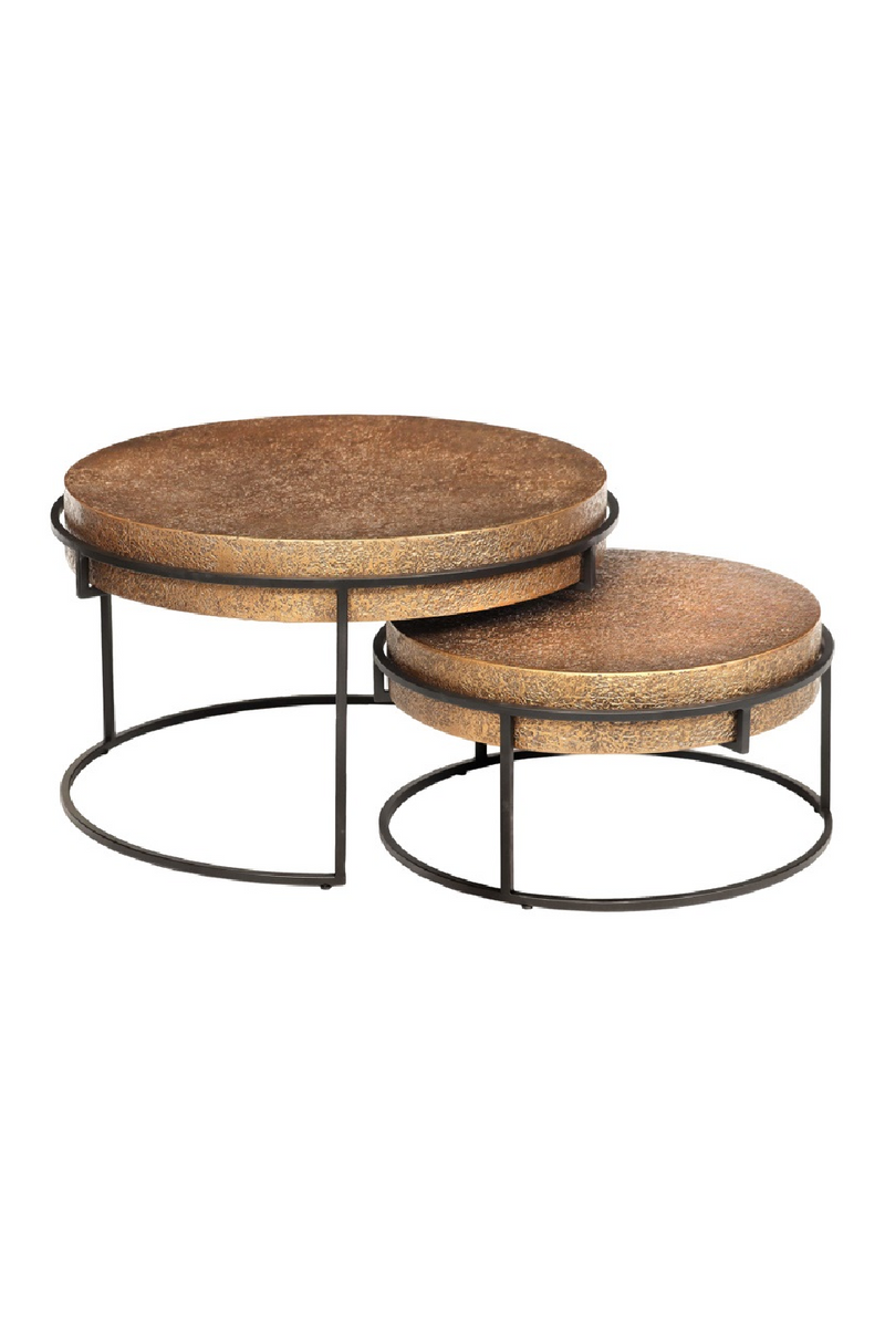 Round Metal Nesting Coffee Tables (2) | OROA Derby | Woodfurniture.com