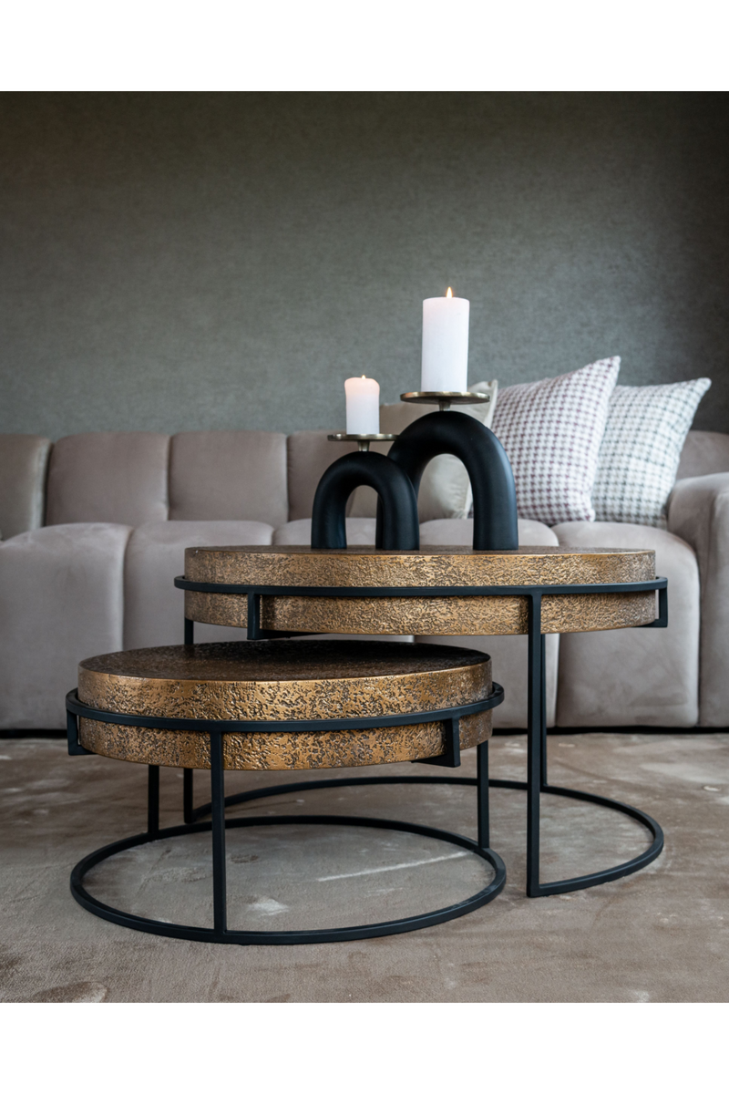 Round Metal Nesting Coffee Tables (2) | OROA Derby | Woodfurniture.com