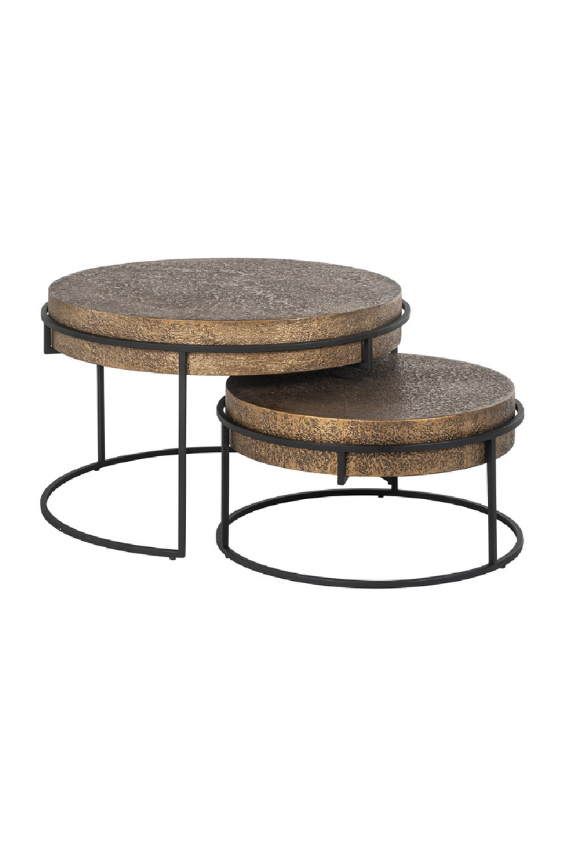 Round Metal Nesting Coffee Tables (2) | OROA Derby | Woodfurniture.com