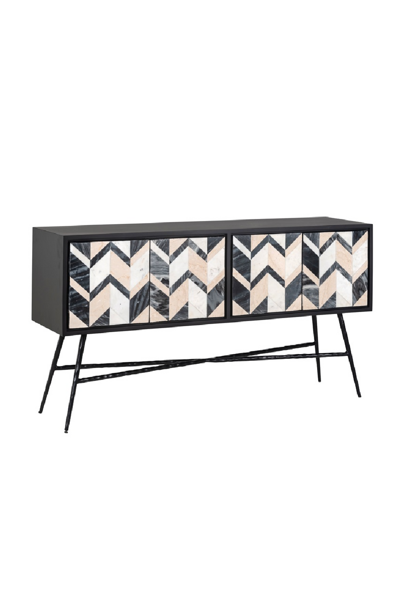 Marble Chevron Sideboard | OROA Rostelli | Woodfurniture.com