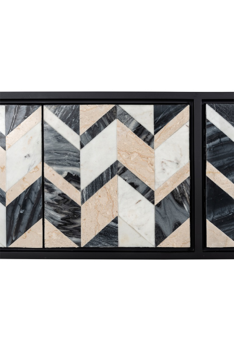 Marble Chevron Sideboard | OROA Rostelli | Woodfurniture.com