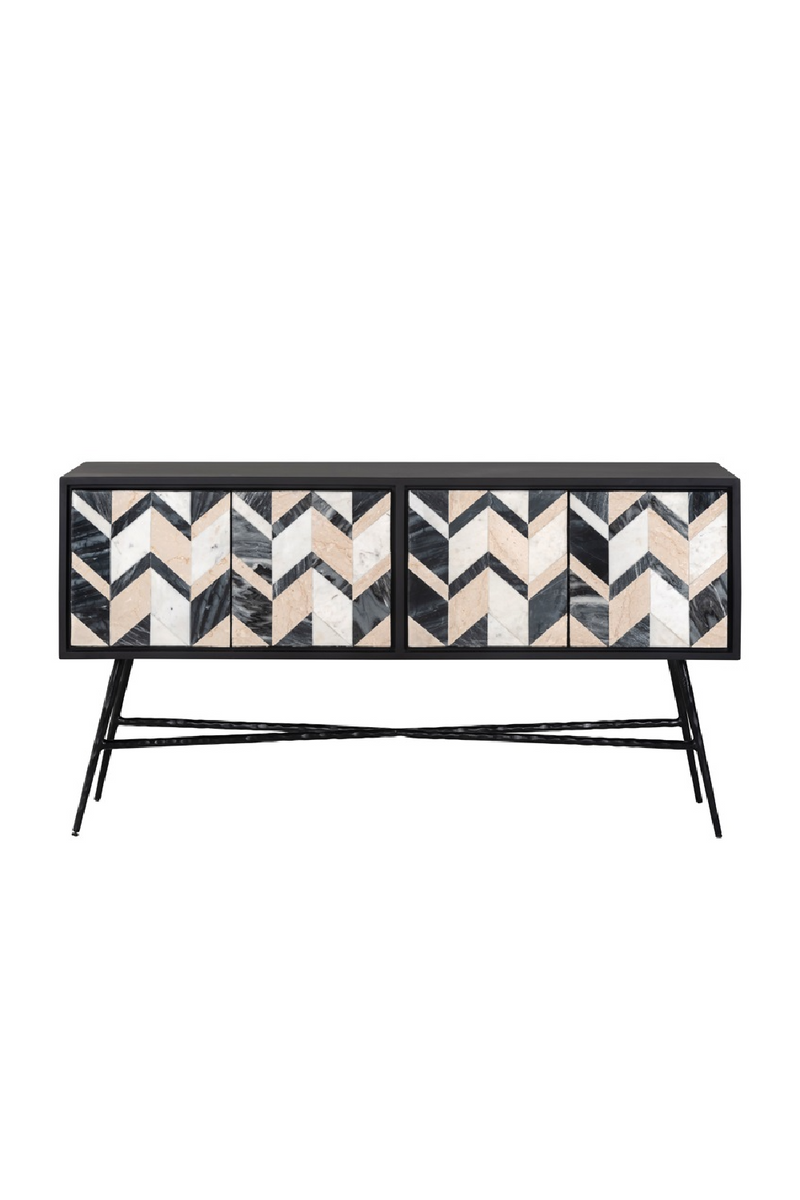 Marble Chevron Sideboard | OROA Rostelli | Woodfurniture.com