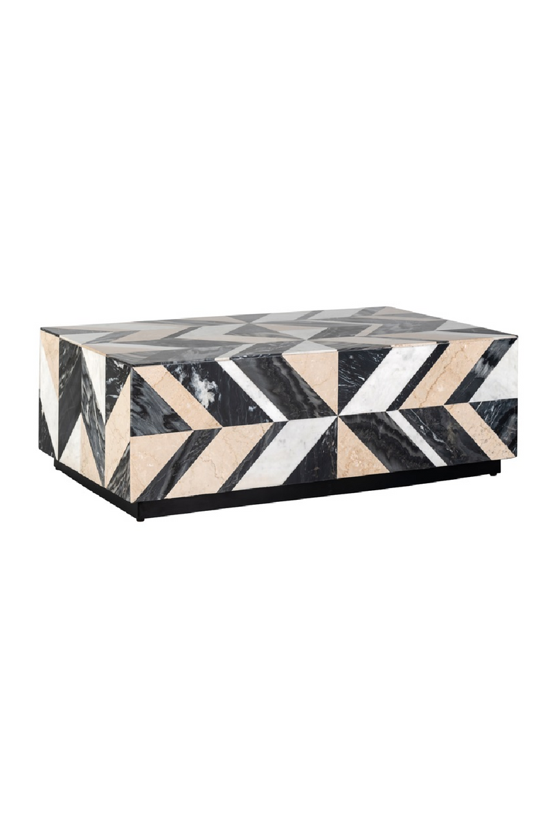 Marble Chevron Coffee Table | OROA Rostelli | Woodfurniture.com