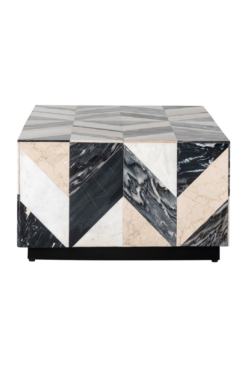 Marble Chevron Coffee Table | OROA Rostelli | Woodfurniture.com