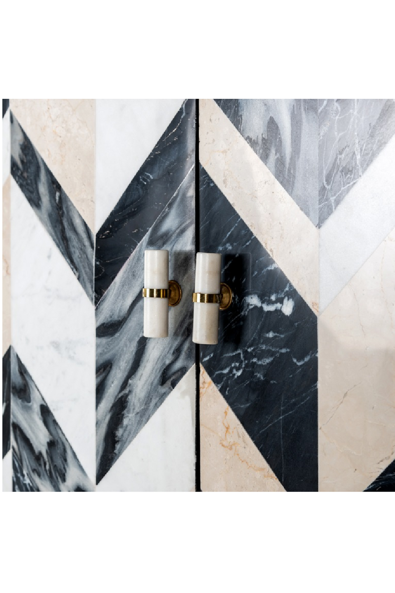 Marble Chevron Cabinet | OROA Rostelli | Woodfurniture.com