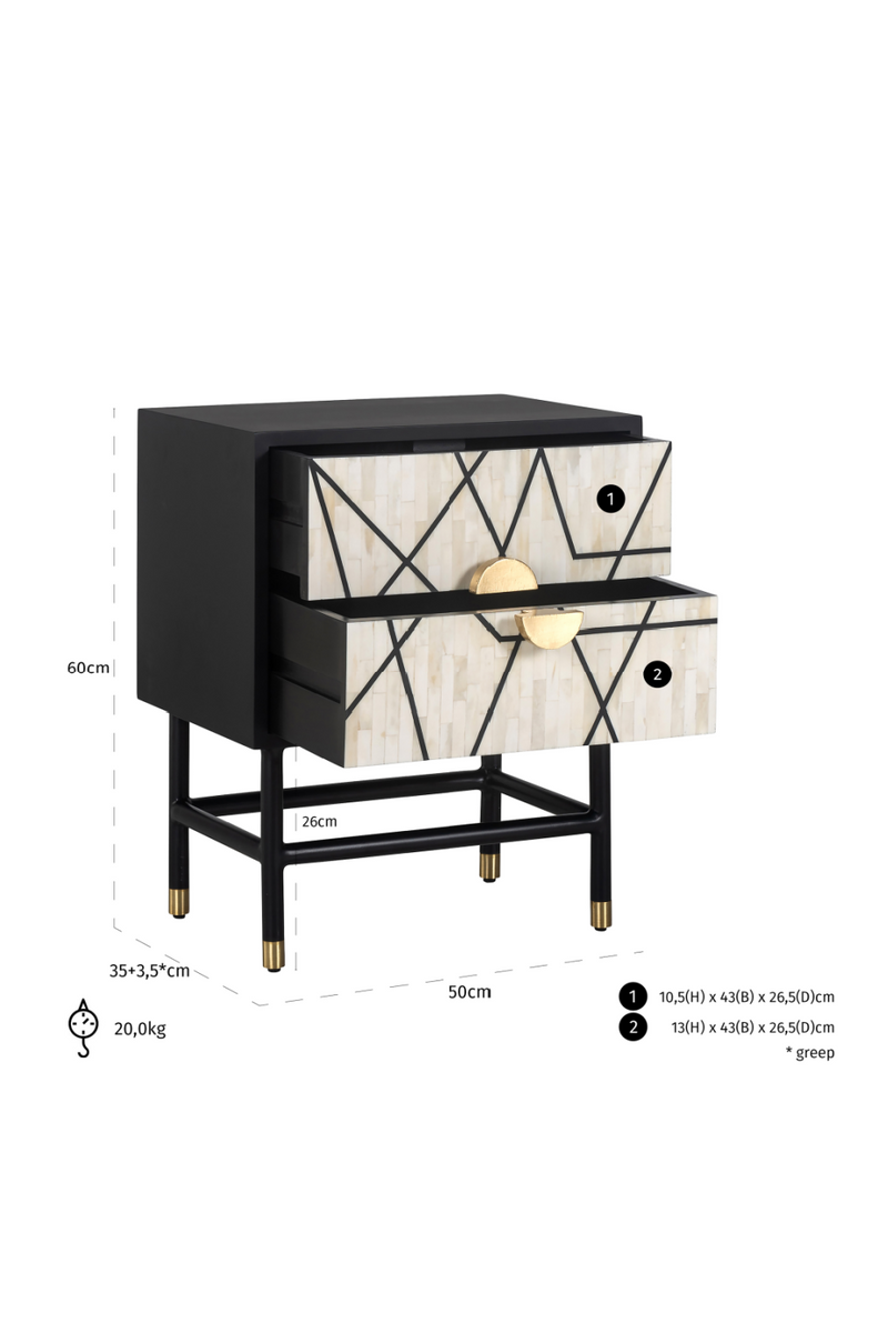 Wooden Contemporary Nightstand | OROA Novas | Woodfurniture.com