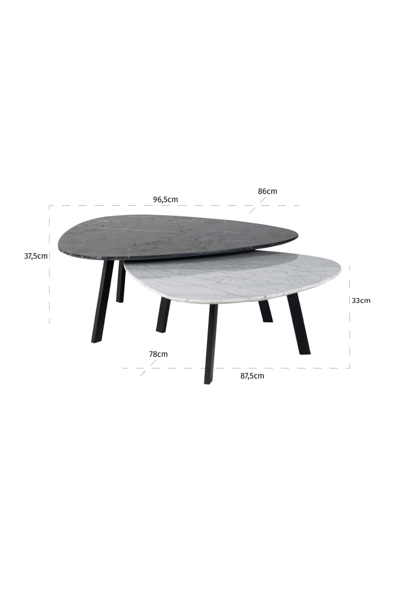 Marble Top Coffee Table Set (2) | OROA Trocadero | OROA Evie | Woodfurniture.com