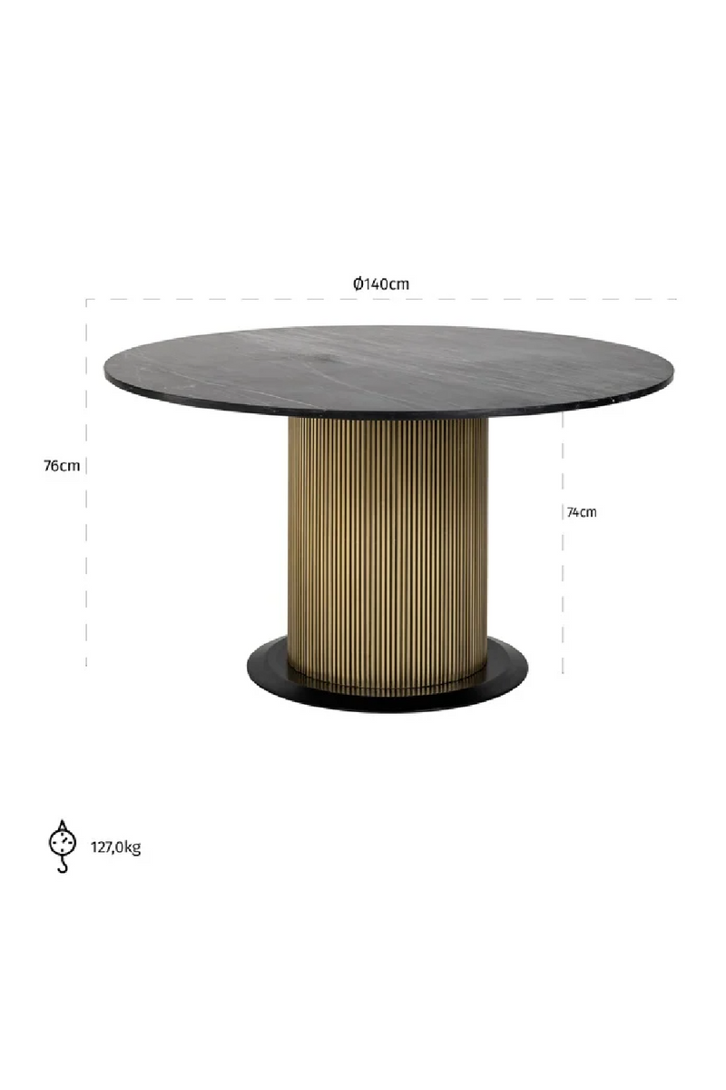 Modern Pedestal Dining Table | OROA Ironville | Woodfurniture.com