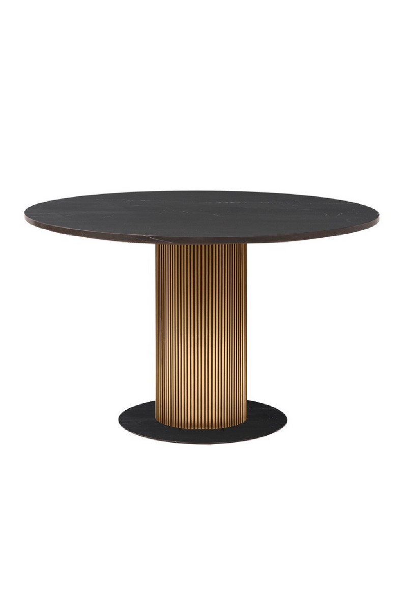 Modern Pedestal Dining Table | OROA Ironville | Woodfurniture.com