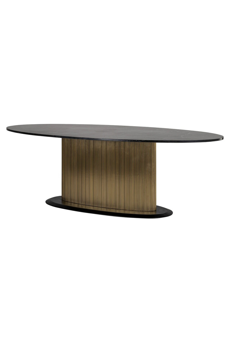 Modern Pedestal Dining Table | OROA Ironville | Woodfurniture.com