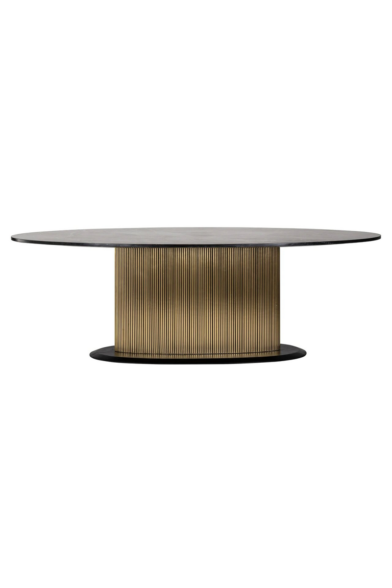 Modern Pedestal Dining Table | OROA Ironville | Woodfurniture.com