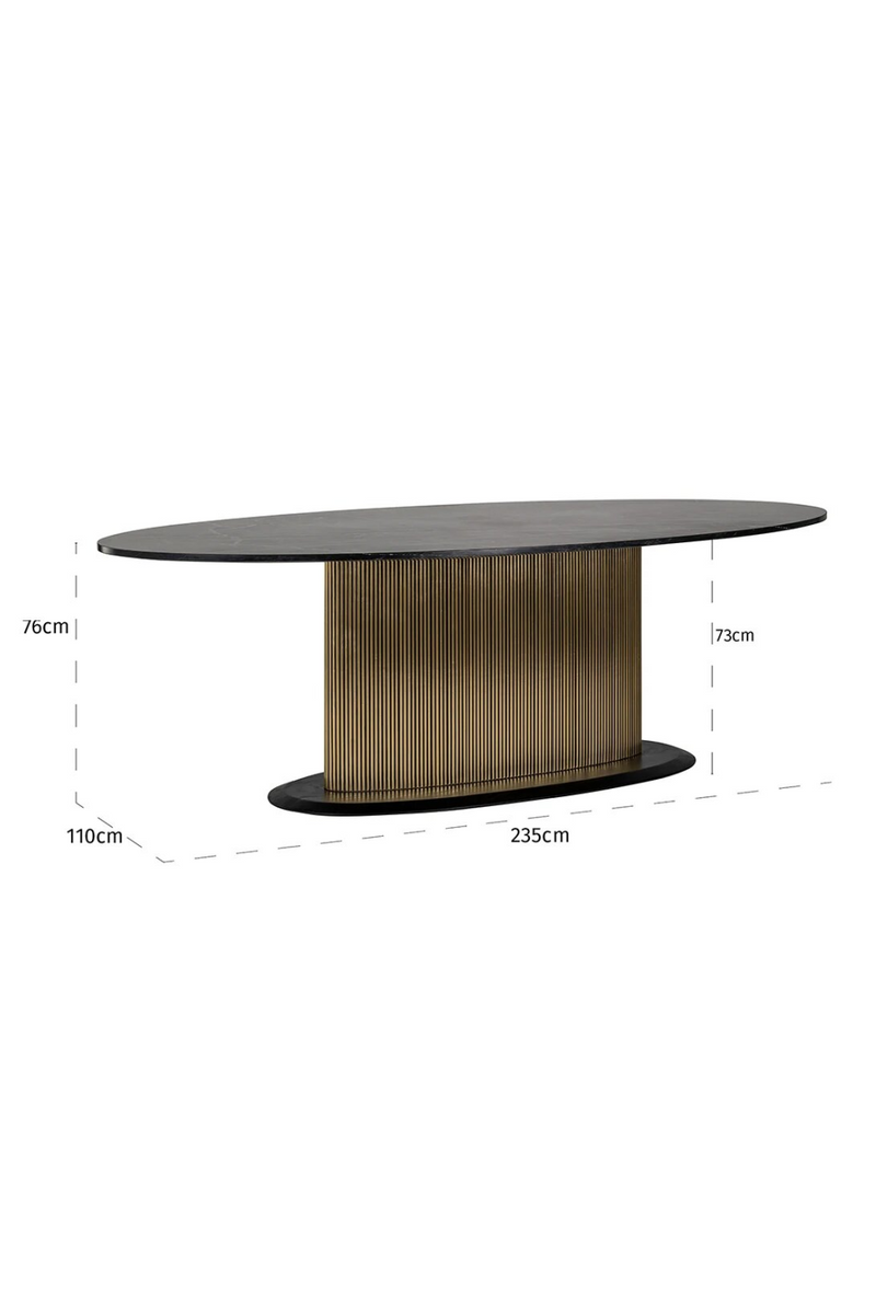 Modern Pedestal Dining Table | OROA Ironville | Woodfurniture.com