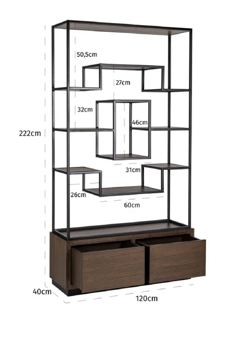 Oak Display Unit | OROA Bonvoy| Woodfurniture.com