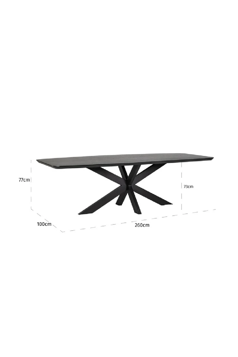 Black Oak Dining Table | OROA Bonvoy | Woodfurniture.com