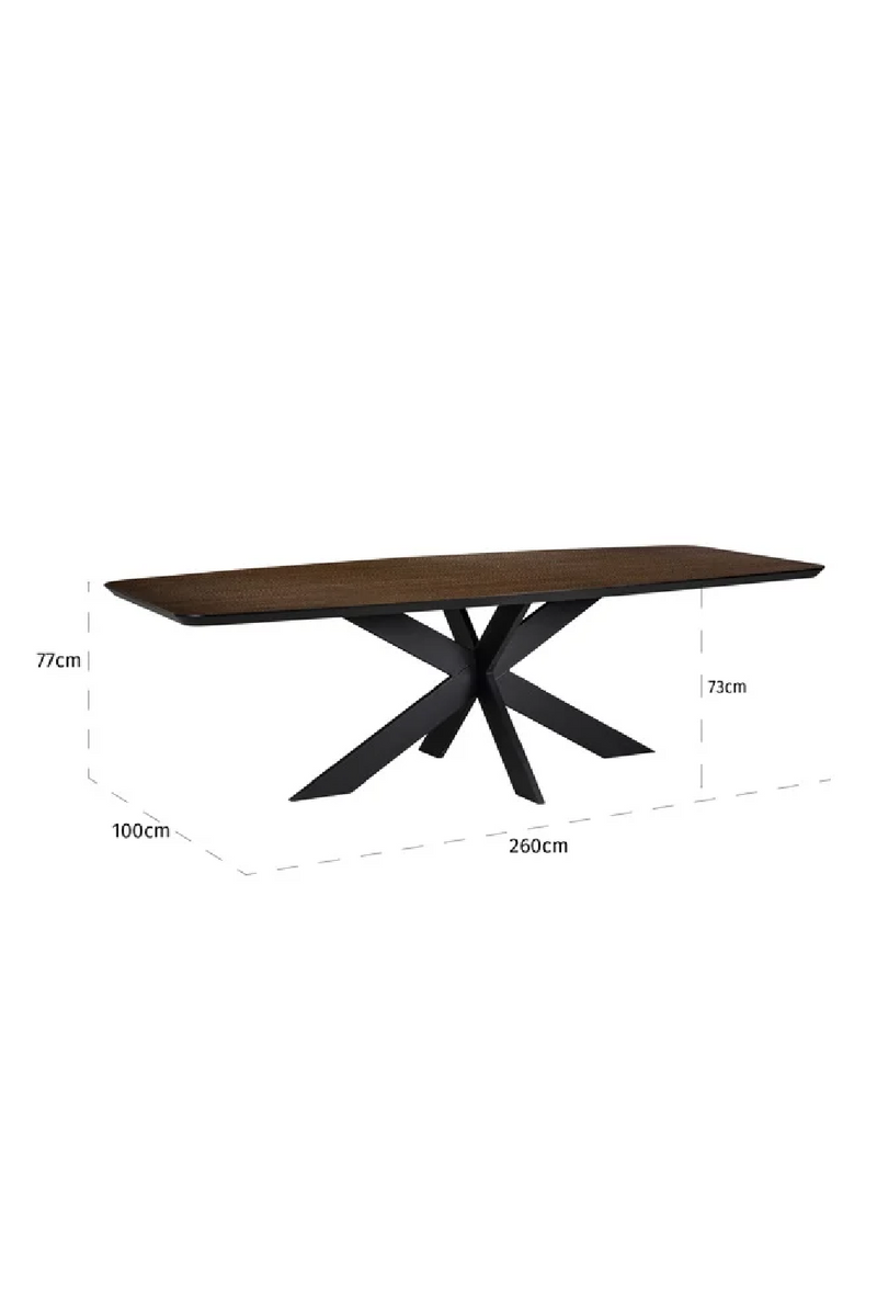 Brown Oak Dining Table | OROA Bonvoy | Woodfurniture.com