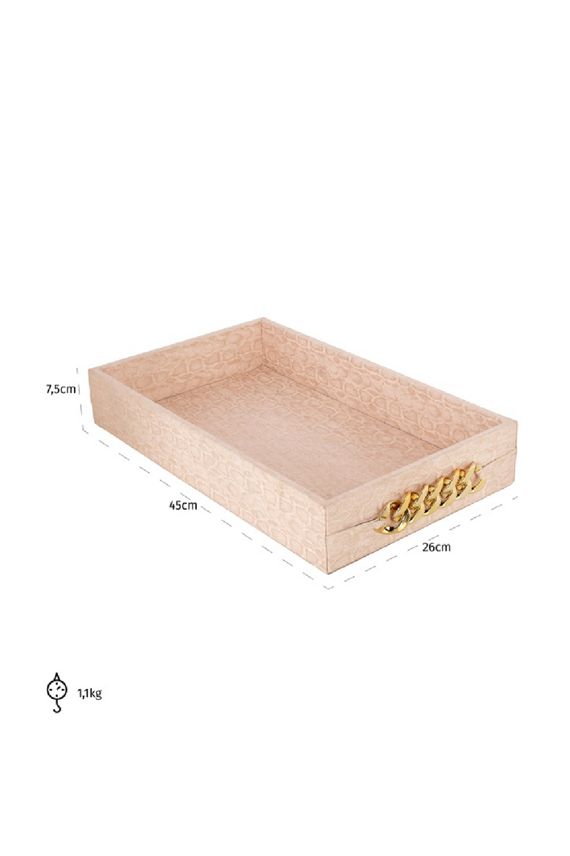 Pink Animal Print Tray | OROA Rowen | Woodfurniture.com