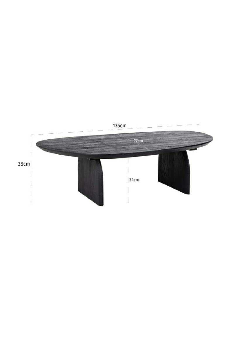 Black Mango Wood Coffee Table | OROA Hudson | Woodfurniture.com