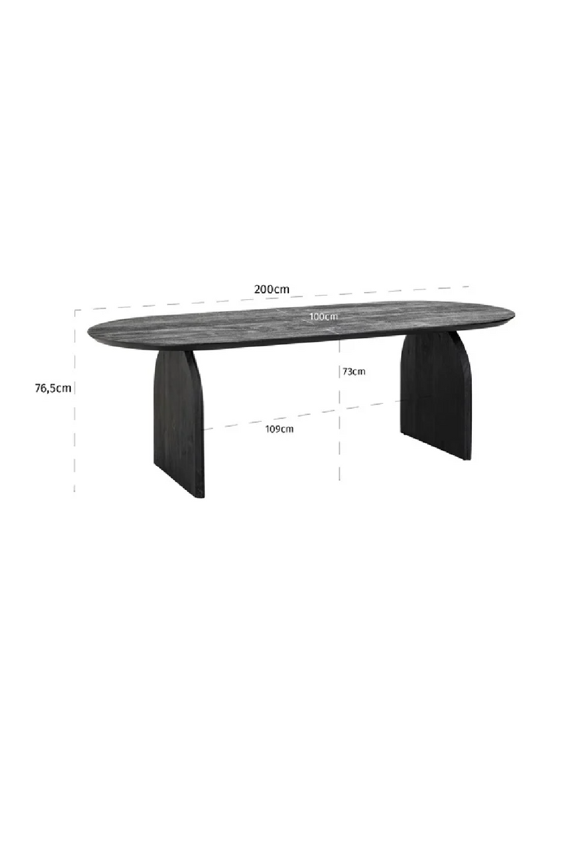 Black Mango Wood Dining Table | OROA Hudson | Woodfurniture.com