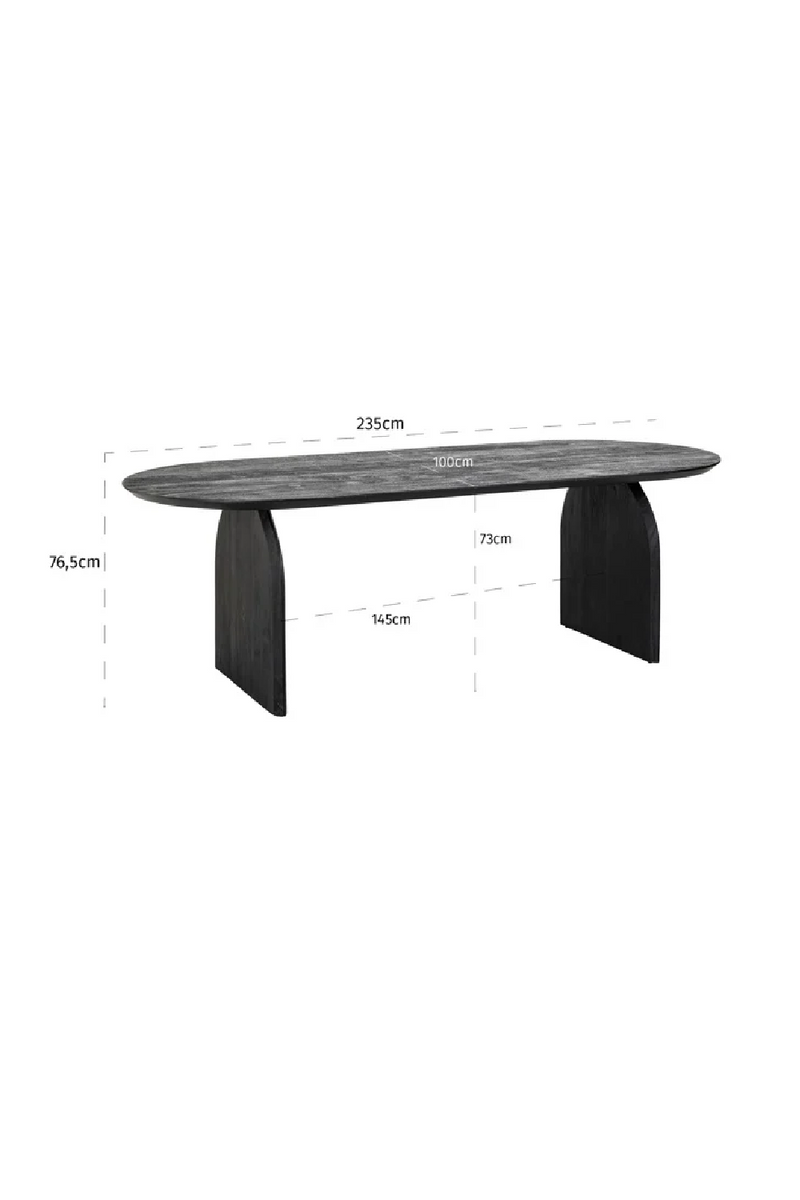 Black Mango Wood Dining Table | OROA Hudson | Woodfurniture.com