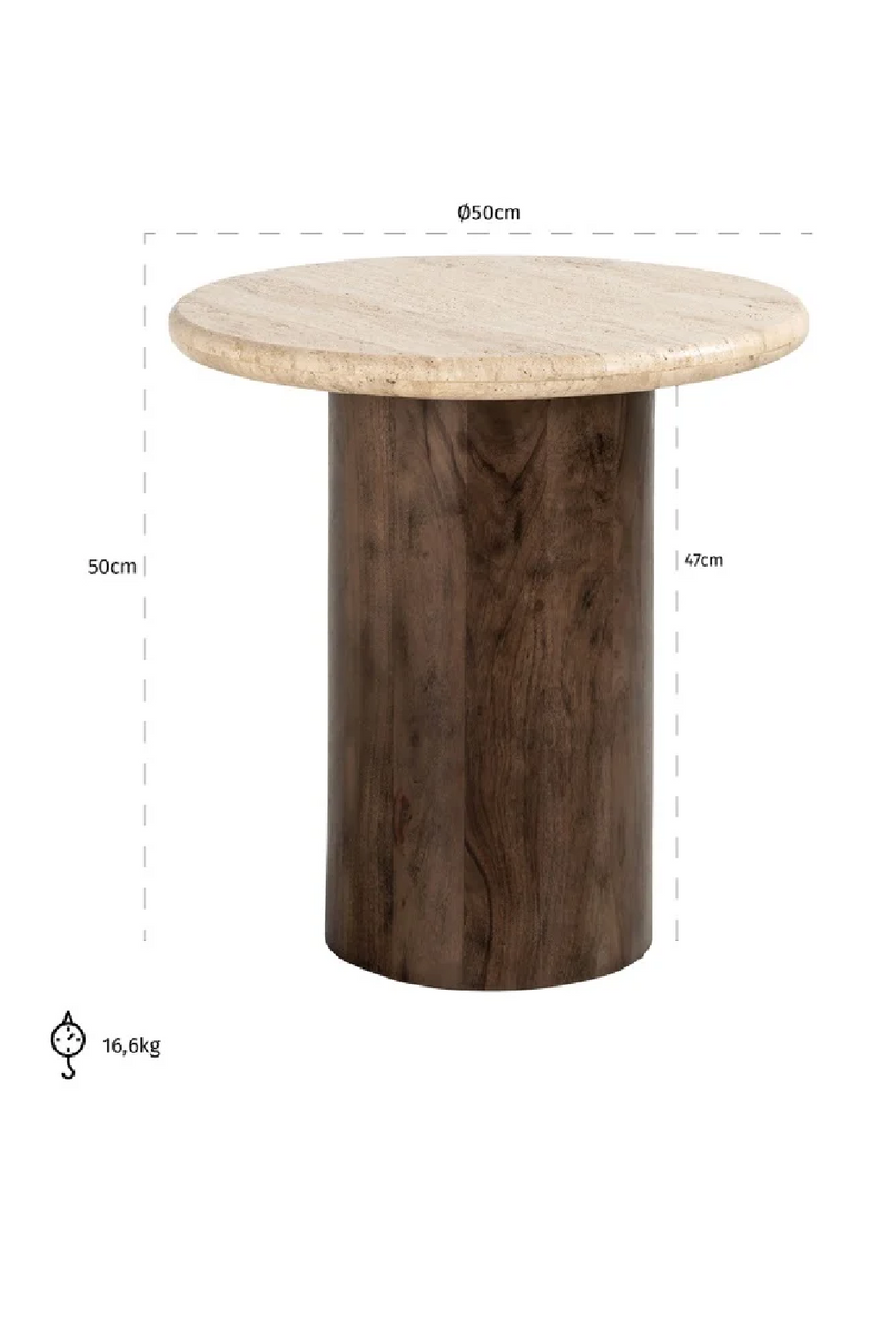 Brown Mango Wood End Table | OROA Douglas | Woodfurniture.com