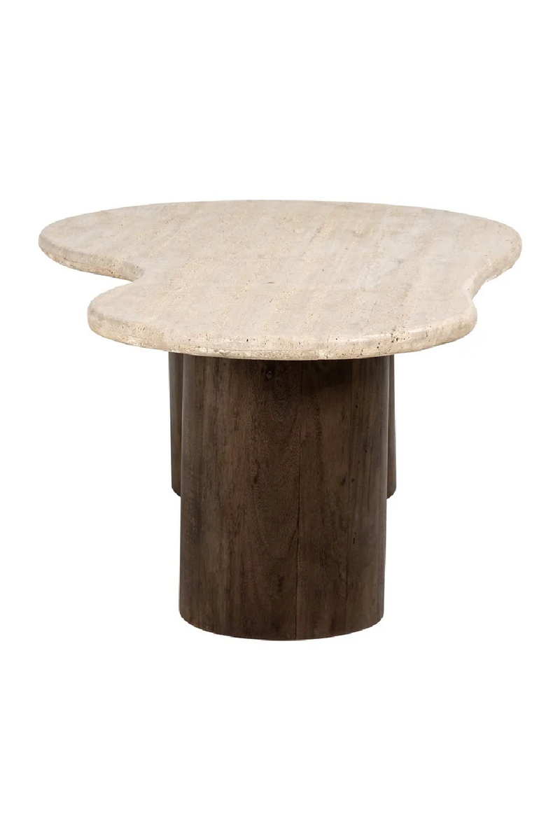 Organic-Shaped Travertine Coffee Table | OROA Douglas | Woodfurniture.com