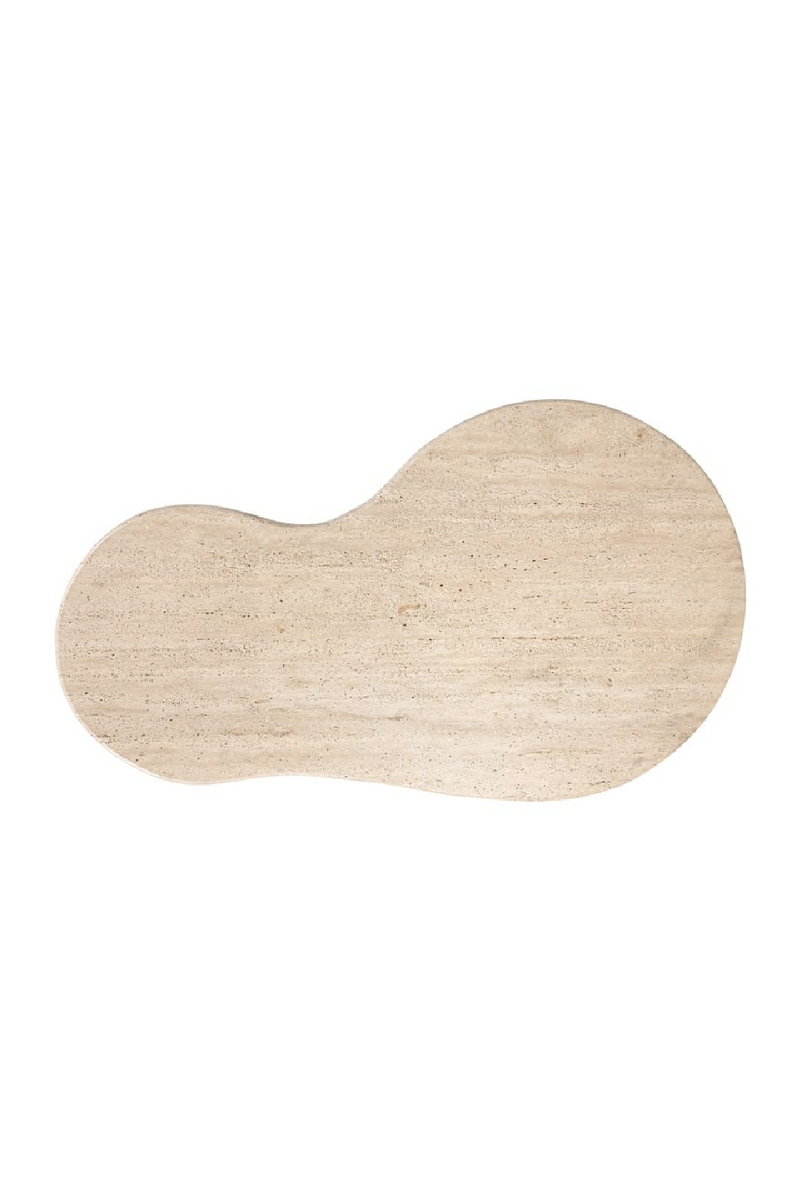 Organic-Shaped Travertine Coffee Table | OROA Douglas | Woodfurniture.com