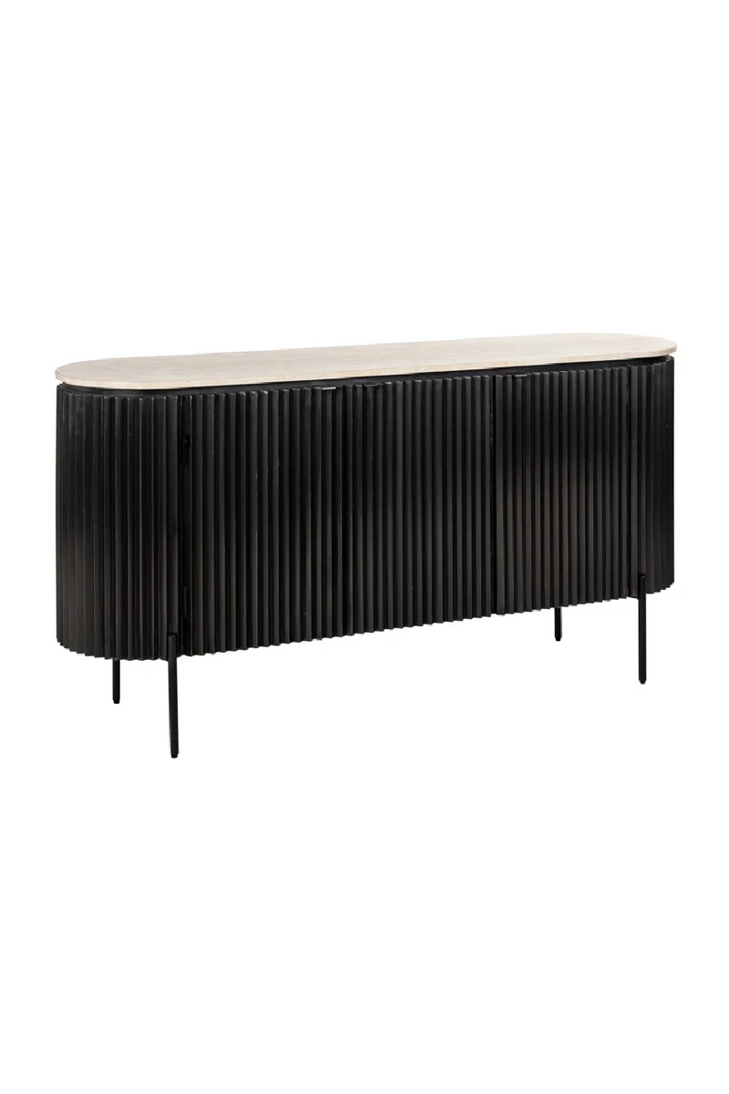 Oval Travertine Sideboard | OROA Hampton | Woodfurniture.com