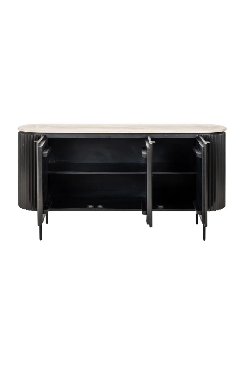 Oval Travertine Sideboard | OROA Hampton | Woodfurniture.com