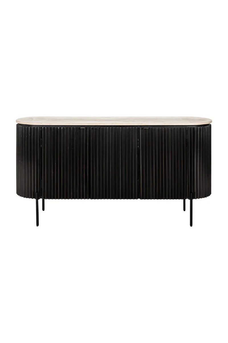 Oval Travertine Sideboard | OROA Hampton | Woodfurniture.com