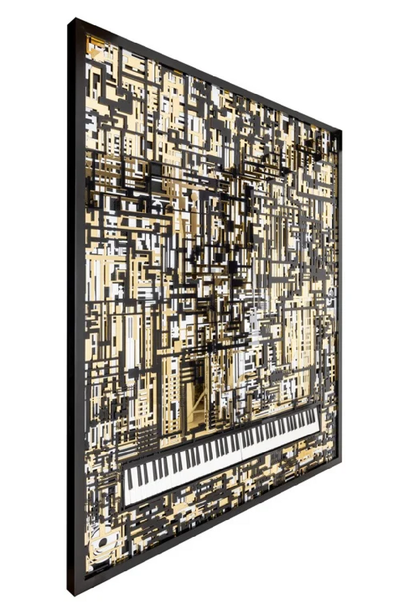 Black & Gold Wall Art | OROA Piano | Woodfurniture.com