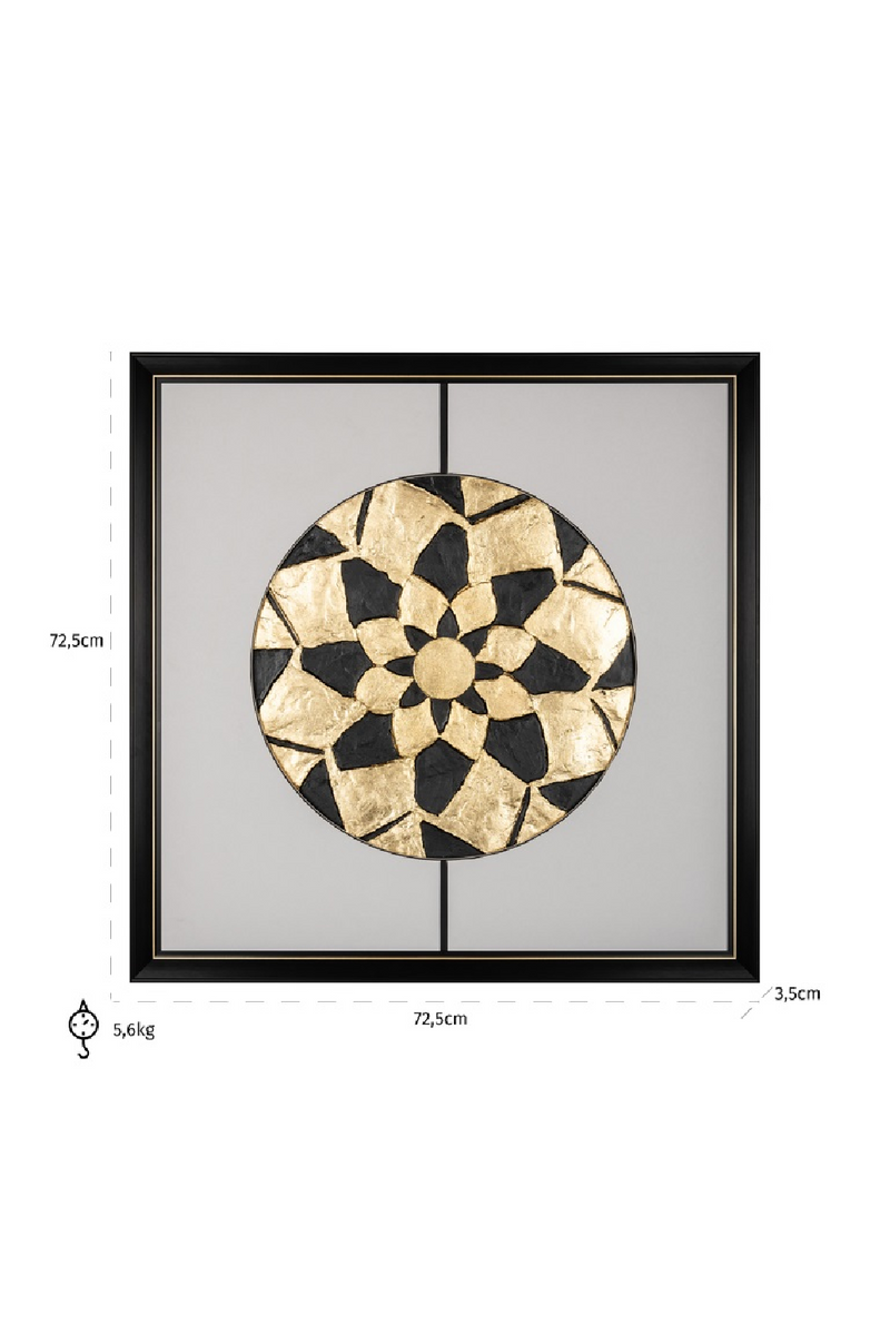 Gold & Black Wall Art | OROA Sun | Woodfurniture.com